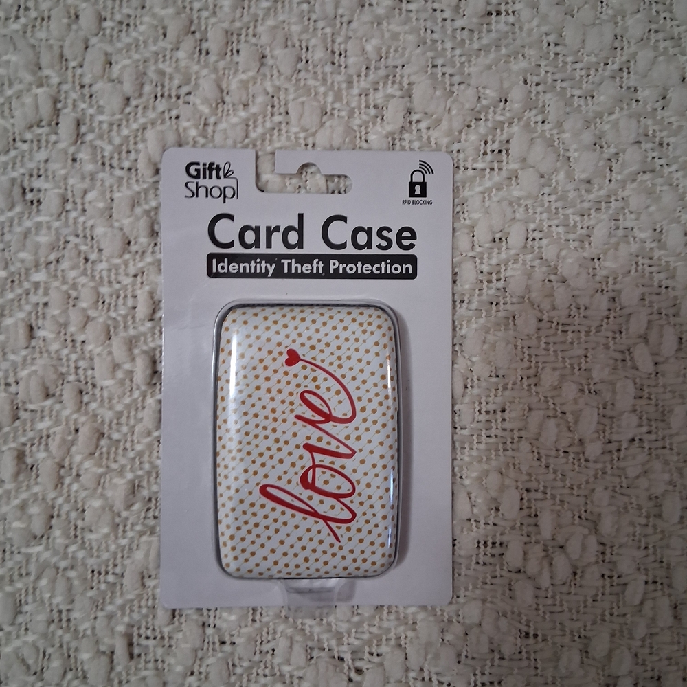 Love Card Case - Gold and Red